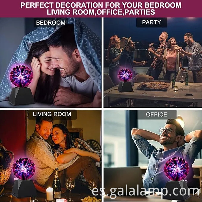 Bola de plasma interactiva de 5 pulgadas con toque y sensibilidad al sonido